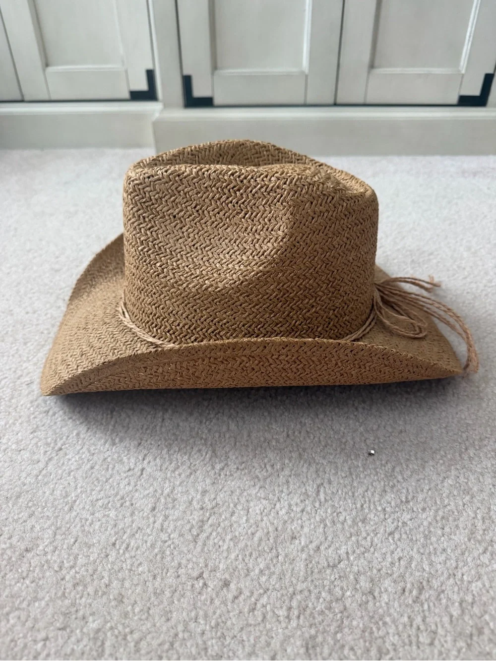 Amazon Brown Straw Wide-Brim Cowboy Sun Hat